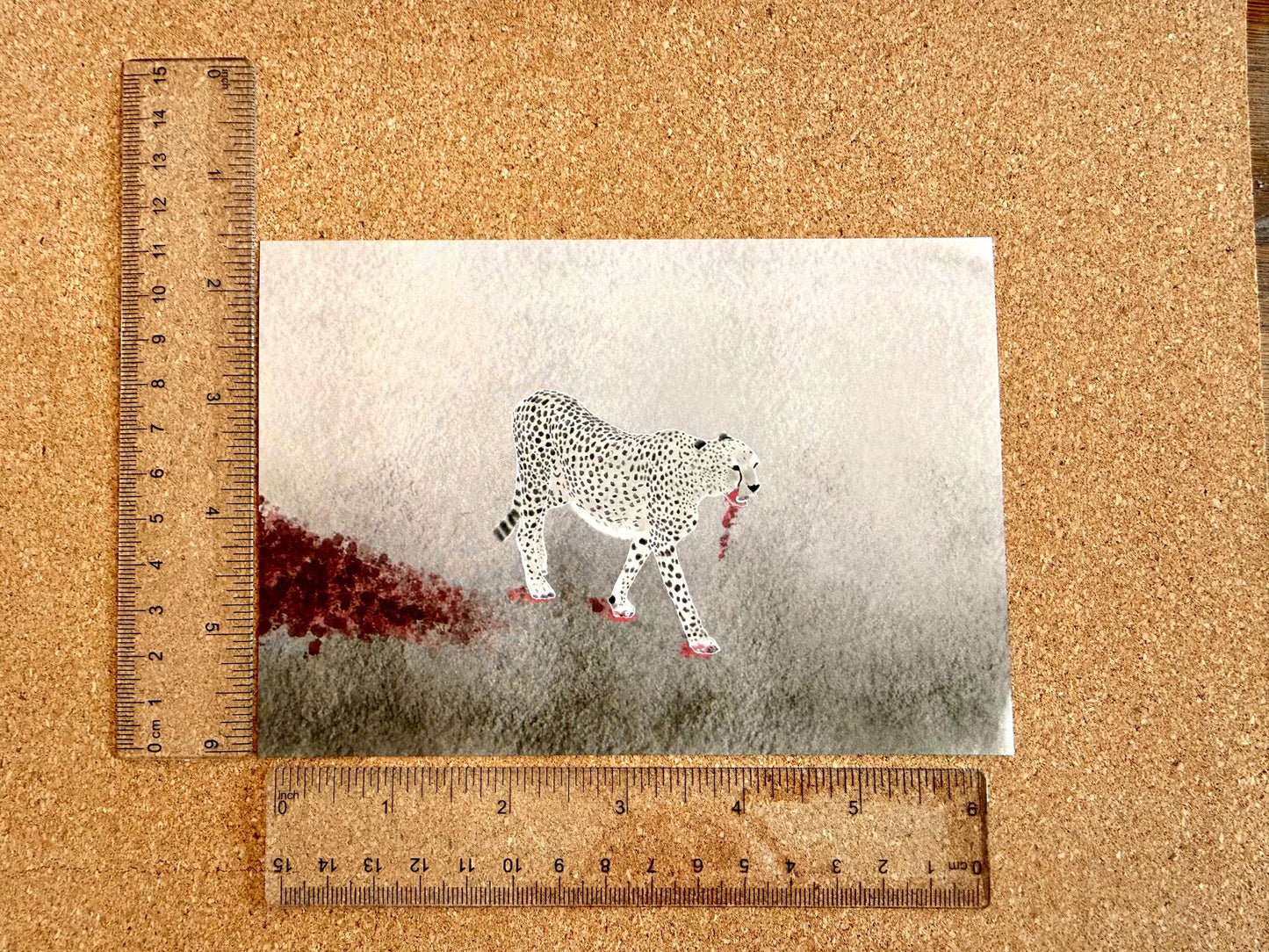 Cheetah of Kenya Art Print – African Safari Animal Illustration