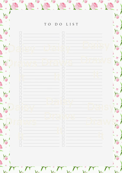 Printable Monthly Planner | To Do List & Weekly Planner | Minimal Planner Pages | Printable Organization Sheet | Instant Download