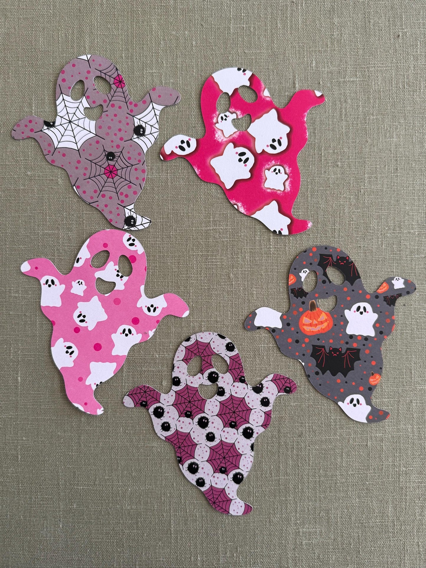 patterned ghost cutouts  - 3.89x4 inches