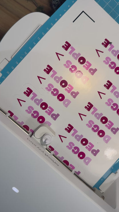 Dogs > People sticker - waterproof